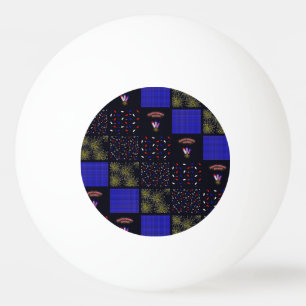 Fourth of July Patchwork Pattern - July 4th Ping Pong Ball