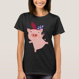 Fourth of July Pig T-Shirt