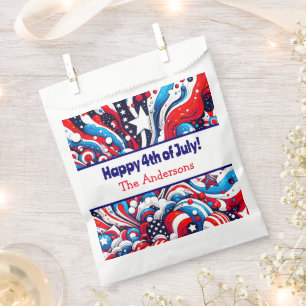 Fourth of July Stars and Stripes Personalized Favour Bag