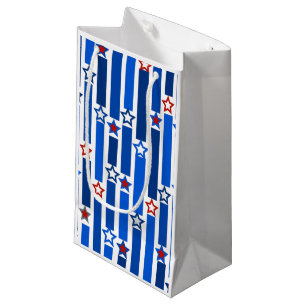 Fourth of July Stars and Stripes  Small Gift Bag