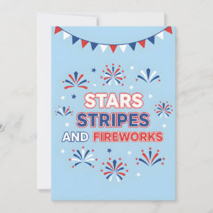 Fourth of July Stay Sparkly America Patriotic Holiday Card