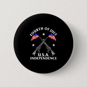 Fourth of july usa independence 2 inch round button