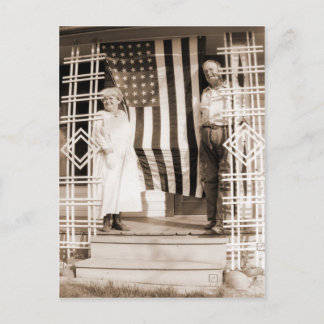 Fourth of July Vintage Style Postcard