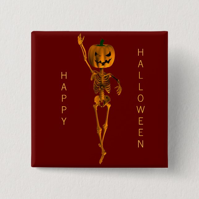 Fourth Position Pointe Ballet 2 Inch Square Button (Front)