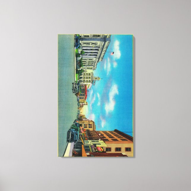 Fourth Street in Santa Rosa, CASanta Rosa, CA Canvas Print (Front)