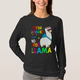 Fourth Team 4th Grade Teacher Rainbow No Prob Llam T-Shirt