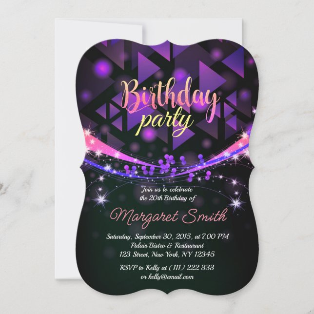 Fous Faisons la fête ! Invitation d'anniversaire D (Devant)