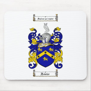 FOWLER FAMILY CREST -  FOWLER COAT OF ARMS MOUSE PAD