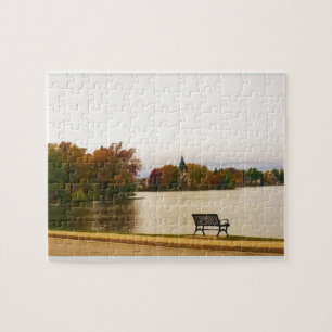 Fowler Lake in Autumn, WI Jigsaw Puzzle