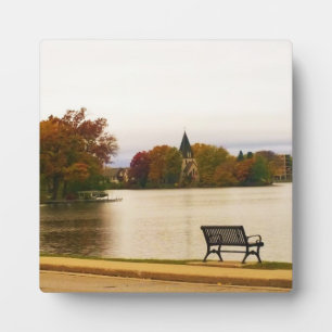 Fowler Lake in Autumn, WI Plaque