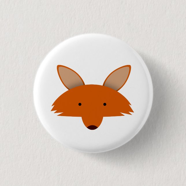 Fox 1 Inch Round Button (Front)