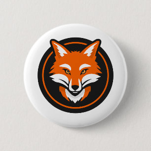 Fox 2 Inch Round Button