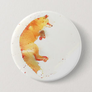 Fox 3 Inch Round Button
