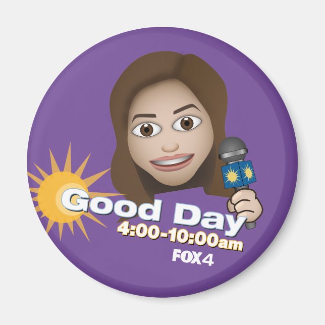 FOX 4 bonjour Emoji Hanna Refrigerator Magnet (Devant)