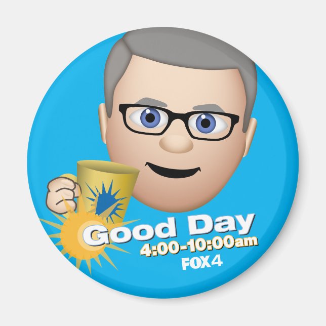 FOX 4 Good Day Emoji Tim Refrigerator Magnet (Front)