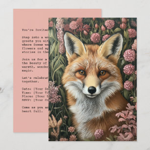 Fox Among Spring Blooms Invitation