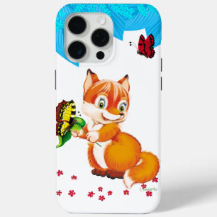 fox and butterfly iPhone 15 pro max case