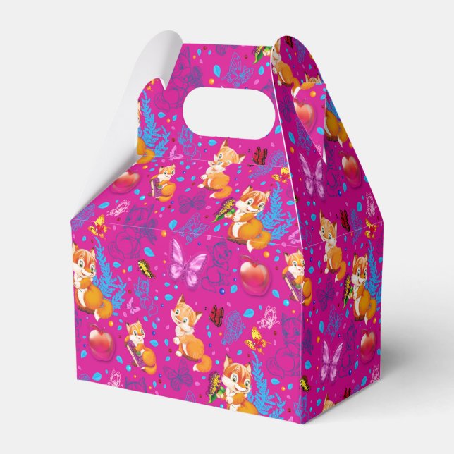 fox and butterfly favor box (Front Side)