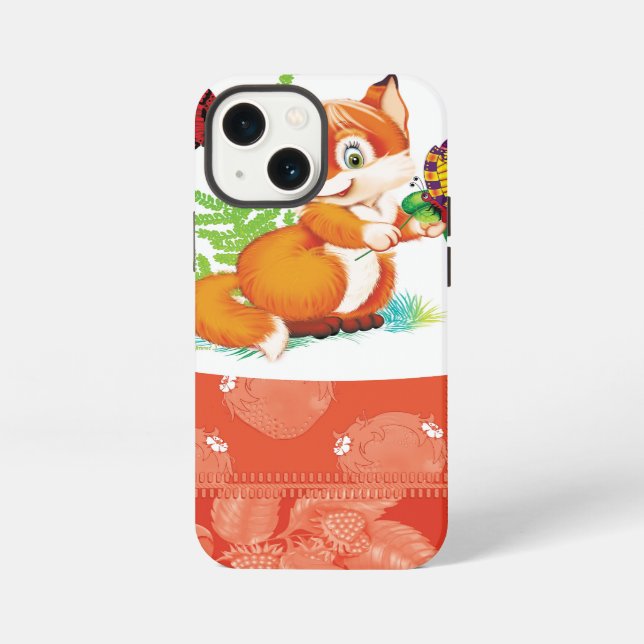 fox and butterfly iPhone case (Back)