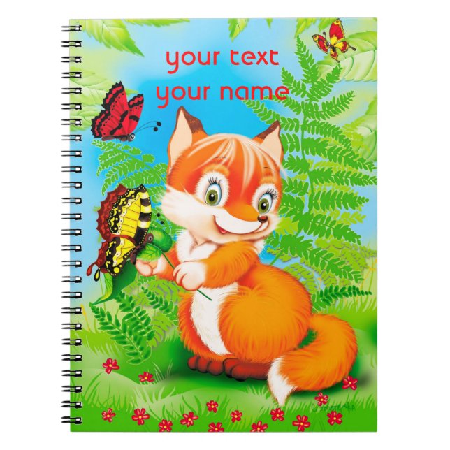 fox and butterfly notebook (Front)
