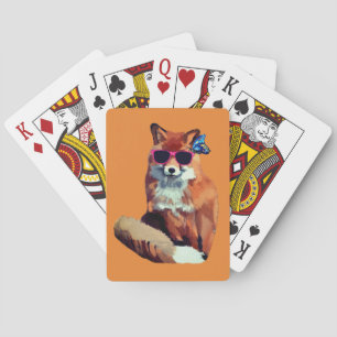 Fox and Butterfly Playing Cards