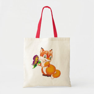 fox and butterfly tote bag