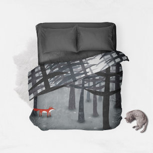 Fox and Forest Duvet Cover