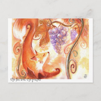 Fox and Grapes Postcard