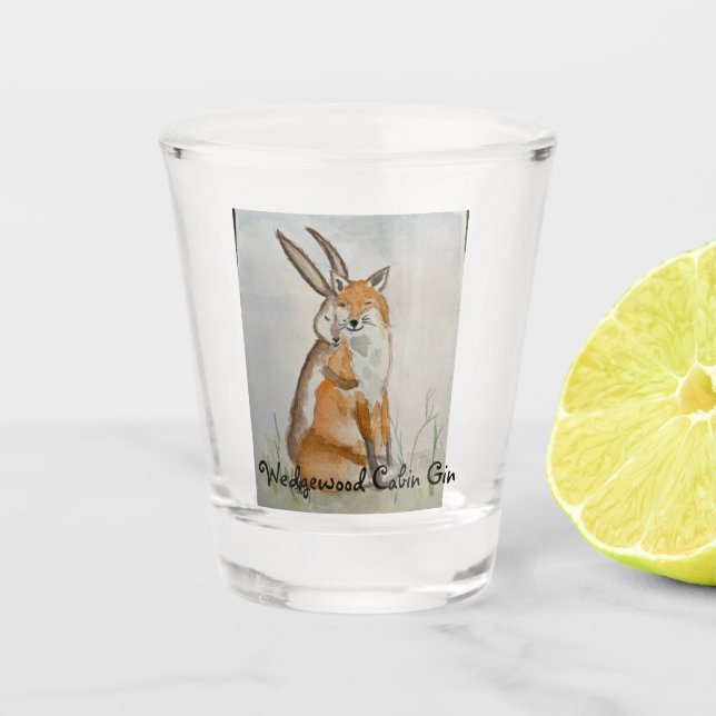Fox and Hare Shot Glass (Front)