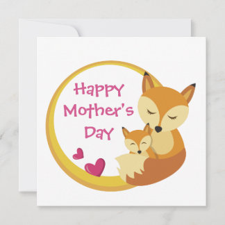 Fox and Kit Mother's Day Design Holiday Card