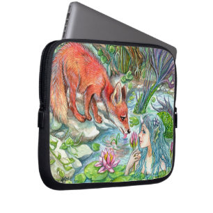 Fox and Mermaid Laptop Sleeve