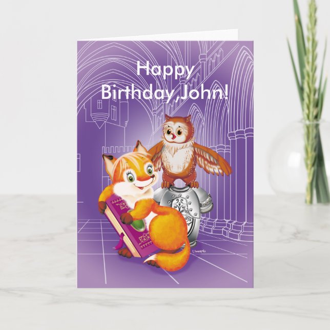fox and owl card (Front)