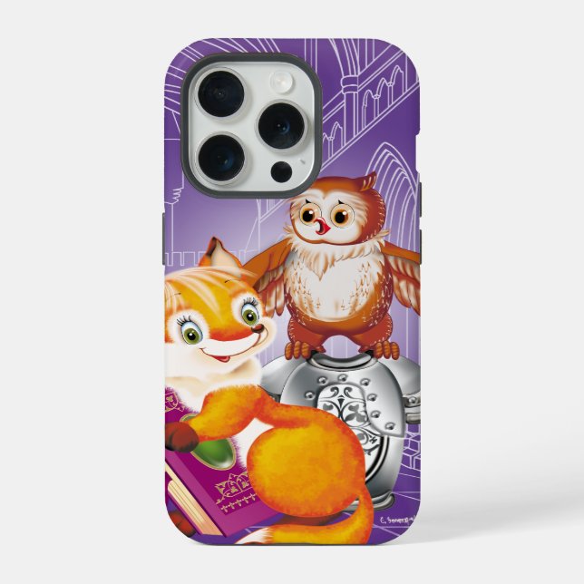fox and owl iPhone case (Back)