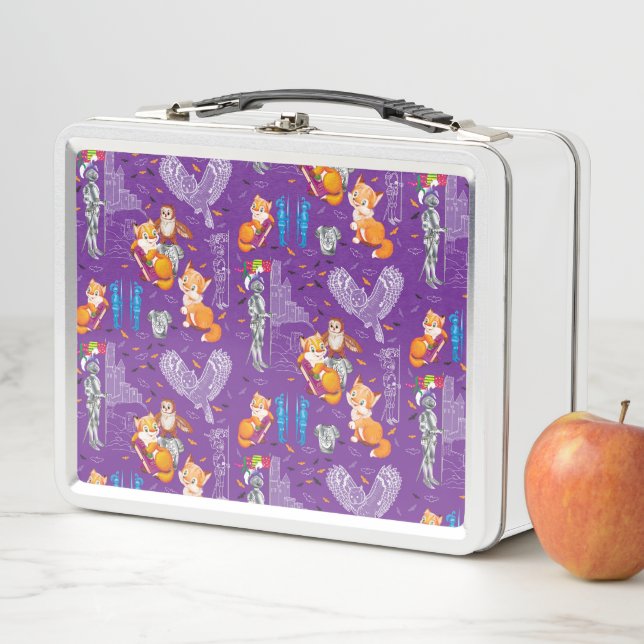 fox and owl metal lunch box (In Situ)