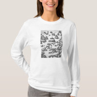 fox and rabbit black and white winter snow scene