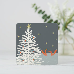 Fox and robin Christmas card