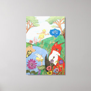 Fox and the Fairy's on Canvas Print