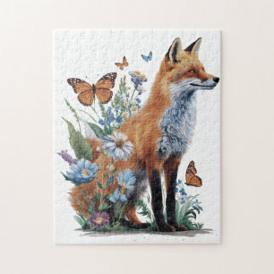 Fox Animal Lovers Forest Jigsaw Puzzle