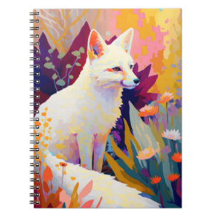 Fox Animal Portrait Painting Wildlife Outdoors Art Notebook