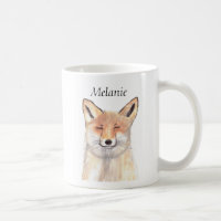 Fox animal watercolor woodland nature wildlife