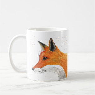 Fox animal watercolor woodland nature wildlife coffee mug