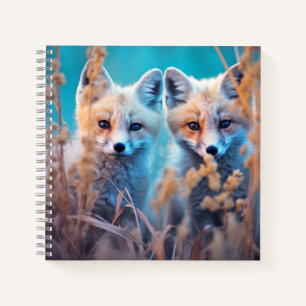 Fox Animal Wildlife Wilderness Colourful Wall Art Notebook