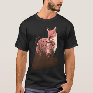 fox animals forest trees birds T-Shirt