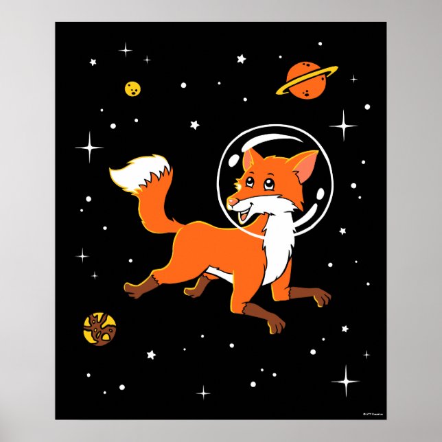 Fox Animals In Space Poster (Front)