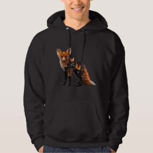Fox Art Animal Lover Motif Animal Print Fox Hoodie