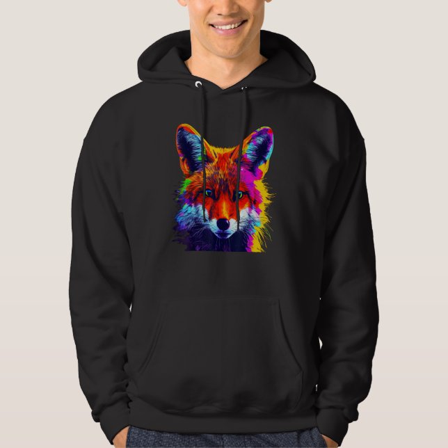 Fox Artwork  Animal  Animal Fox 6 Hoodie (Front)
