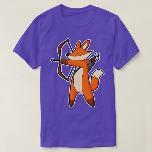 Fox as Archer with Arrow Bow T-Shirt (Design Front)