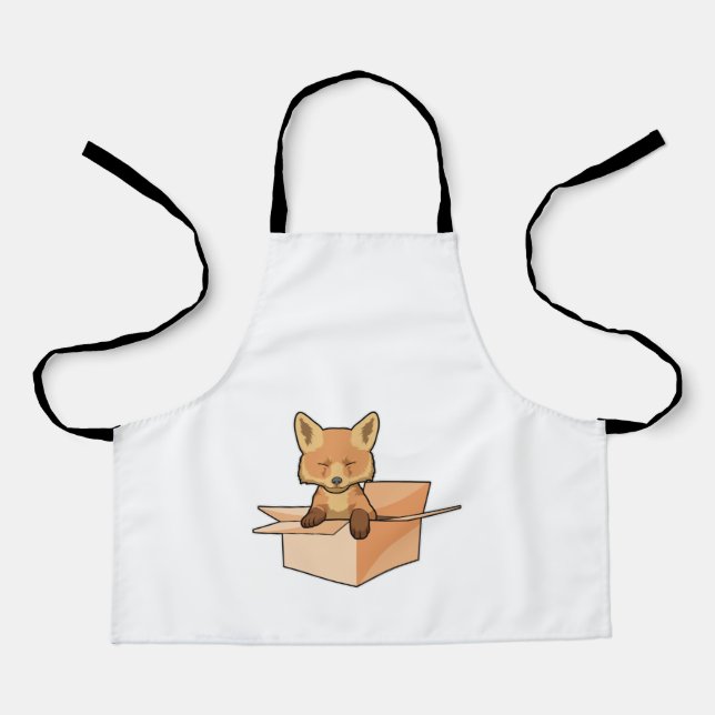 Fox as Baby in Box Apron (Front)