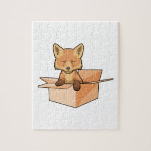 Fox as Baby in Box Jigsaw Puzzle