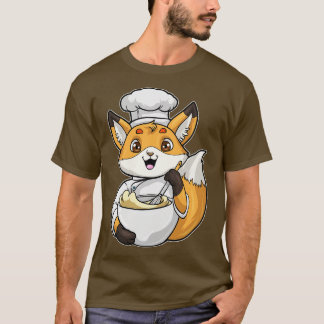 Fox as Baker with Bowl of Dough Whisk T-Shirt